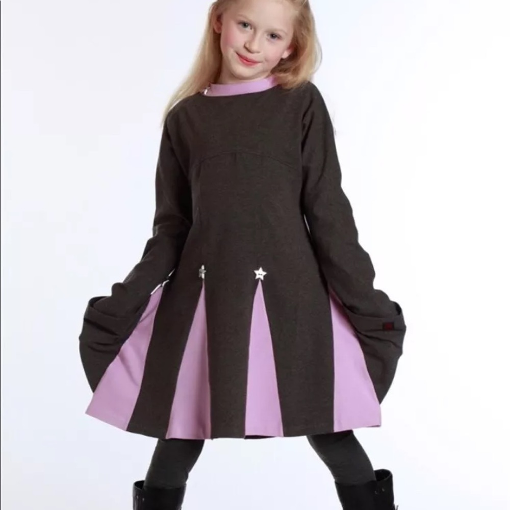 Kidcuteture Bria girls pleated dress